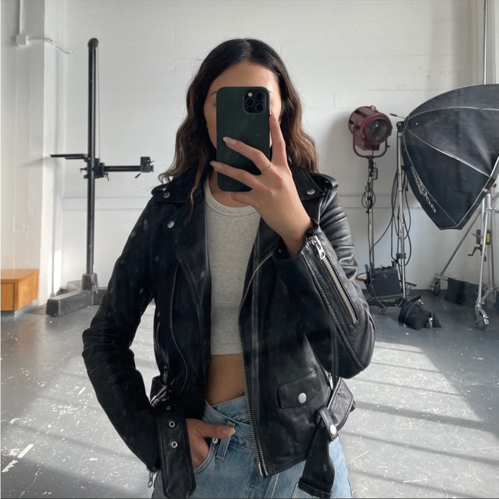 Aritzia Wilfred Leather Jacket
